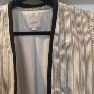 LOFT Jackets & Coats - Loft sz 6tall cotton striped jacket LOFT Jackets & Coats - Loft sz 6tall cotton striped jacket